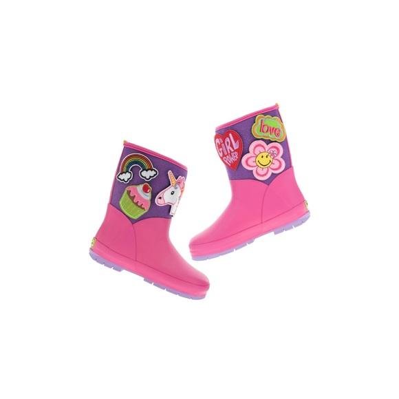 Western Chief Kids Puddle Patch Waterproof Boot with Removable Patches - Picture 1 of 15